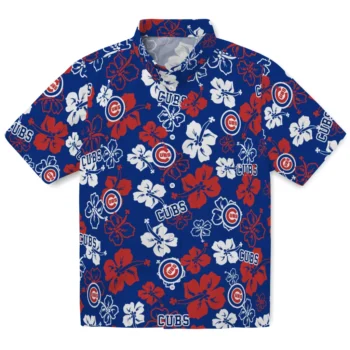 Chicago Cubs Hawaiian Shirt - Tropical Floral Pattern
