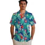 Chicago Cubs Hawaiian Shirt Personalized Hibiscus Blossoms Blue Best Selling