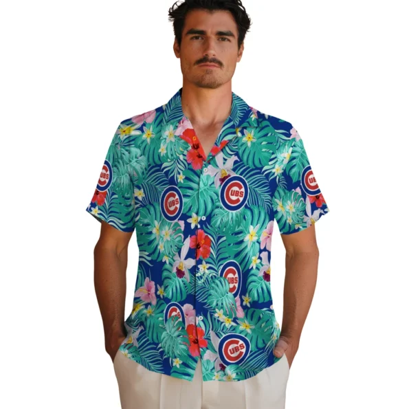 Chicago Cubs Hawaiian Shirt Personalized Hibiscus Blossoms Blue Fashion Forward Chicago Cubs Hawaiian Shirt Personalized Hibiscus Blossoms Blue Fashion Forward