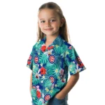 Chicago Cubs Hawaiian Shirt Personalized Hibiscus Blossoms Blue Best Selling
