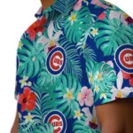 Chicago Cubs Hawaiian Shirt Personalized Hibiscus Blossoms Blue Best Selling