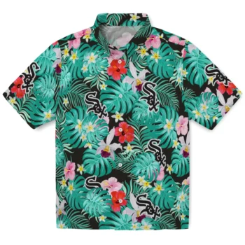 Chicago White Sox Hawaiian Shirt Custom Hibiscus Blossoms Black Best Selling