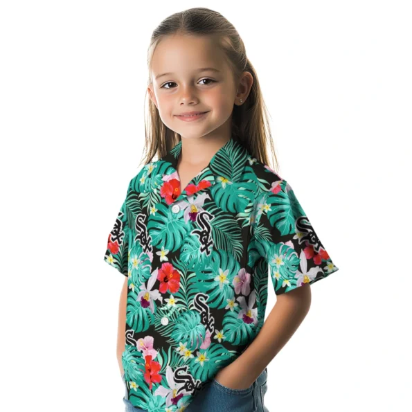Chicago White Sox Hawaiian Shirt Custom Hibiscus Blossoms Black Premium Grade Chicago White Sox Hawaiian Shirt Custom Hibiscus Blossoms Black Premium Grade
