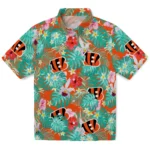 Cincinnati Bengals Hawaiian Shirt - Personalized Hibiscus Blossoms Orange 1 Cincinnati Bengals Hawaiian Shirt Personalized Hibiscus Blossoms Orange Best Selling
