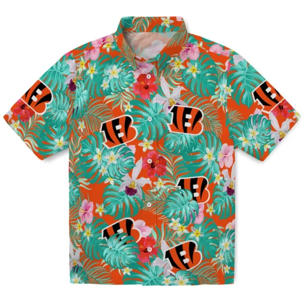 Cincinnati Bengals Hawaiian Shirt Personalized Hibiscus Blossoms Orange Best Selling Cincinnati Bengals Hawaiian Shirt Personalized Hibiscus Blossoms Orange Best Selling