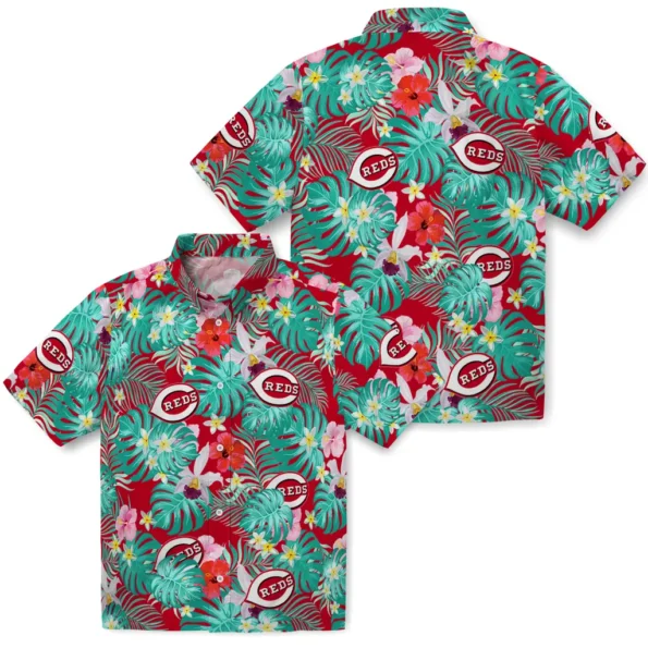 Cincinnati Reds Hawaiian Shirt Customized Hibiscus Blossoms Red High Quality