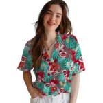 Cincinnati Reds Hawaiian Shirt Customized Hibiscus Blossoms Red Best Selling