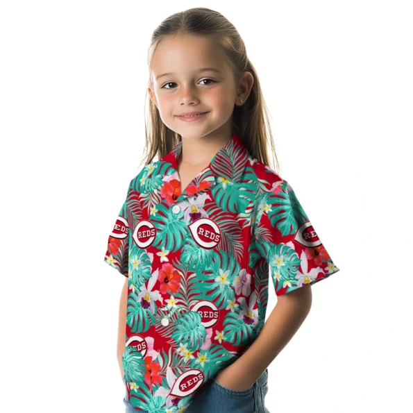 Cincinnati Reds Hawaiian Shirt Customized Hibiscus Blossoms Red Premium Grade