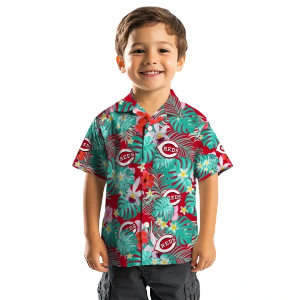 Cincinnati Reds Hawaiian Shirt Customized Hibiscus Blossoms Red Top Rated