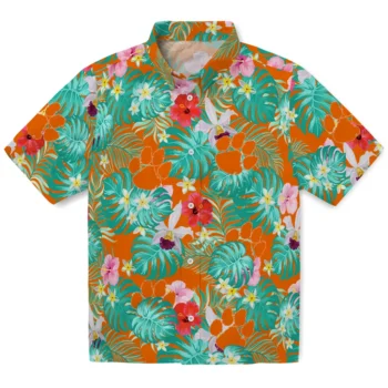 Clemson Tigers Hawaiian Shirt Custom Hibiscus Blossoms Orange Best Selling