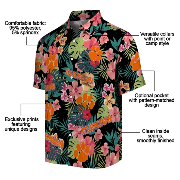 Clemson Tigers Hawaiian Shirt Personalized Hibiscus Paradise New Arrival Clemson Tigers Hawaiian Shirt Personalized Hibiscus Paradise New Arrival