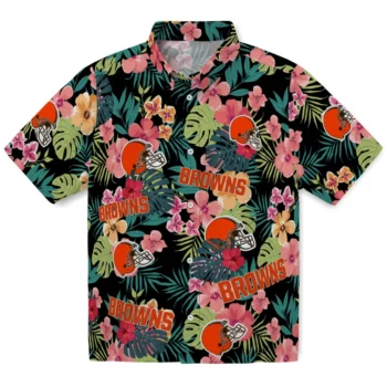 Cleveland Browns Hawaiian Shirt Personalized Hibiscus Paradise Best Selling