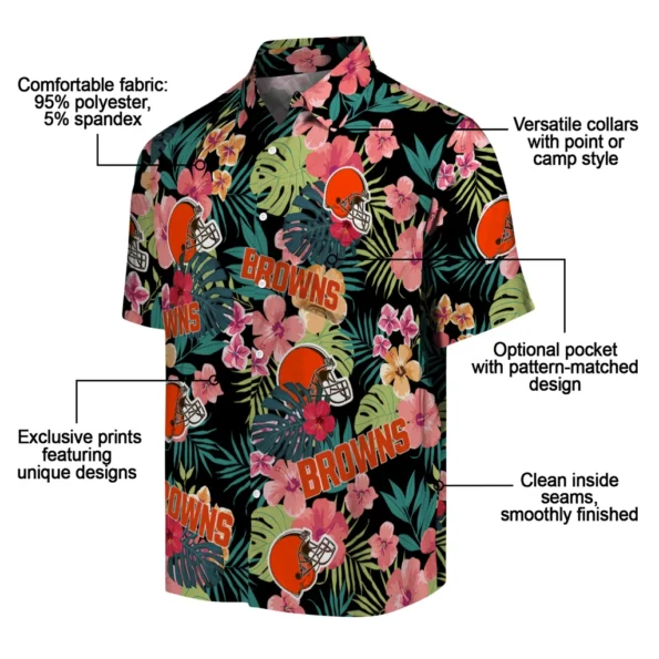 Cleveland Browns Hawaiian Shirt Personalized Hibiscus Paradise New Arrival