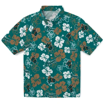 Coastal Carolina Chanticleers Hawaiian Shirt - Tropical Floral Pattern