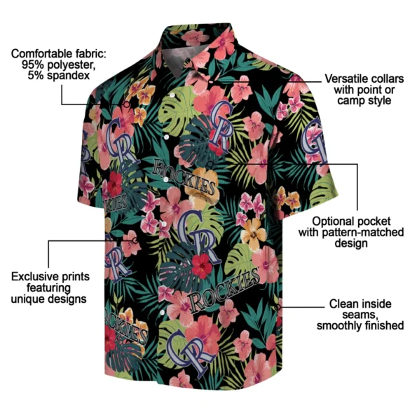 Colorado Rockies Hawaiian Shirt Personalized Hibiscus Paradise New Arrival