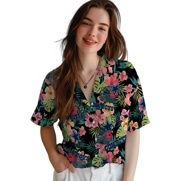 Dallas Cowboys Hawaiian Shirt Custom Hibiscus Paradise Latest Model Dallas Cowboys Hawaiian Shirt Custom Hibiscus Paradise Latest Model