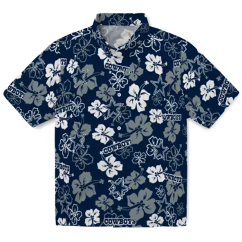 Dallas Cowboys Hawaiian Shirt - Tropical Floral Pattern