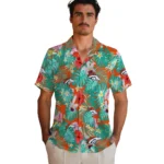 Denver Broncos Hawaiian Shirt Personalized Hibiscus Blossoms Orange Best Selling