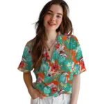 Denver Broncos Hawaiian Shirt Personalized Hibiscus Blossoms Orange Best Selling