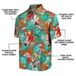 Denver Broncos Hawaiian Shirt Personalized Hibiscus Blossoms Orange Best Selling