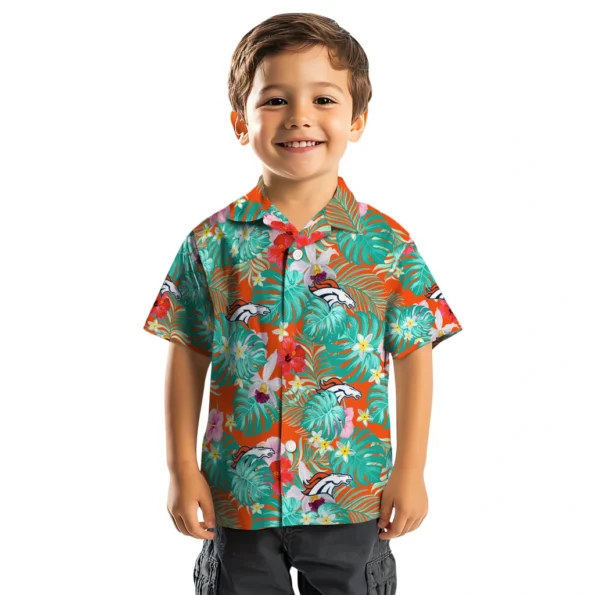 Denver Broncos Hawaiian Shirt Personalized Hibiscus Blossoms Orange Top Rated Denver Broncos Hawaiian Shirt Personalized Hibiscus Blossoms Orange Top Rated