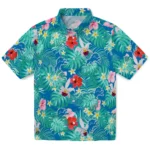 Detroit Lions Hawaiian Shirt Custom Hibiscus Blossoms Blue Best Selling