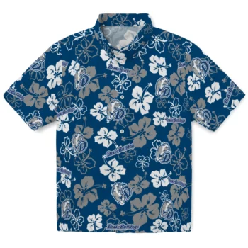 Drake Bulldogs Hawaiian Shirt - Tropical Floral Pattern