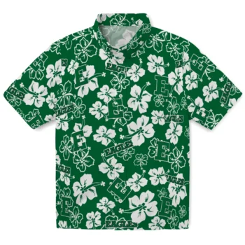 Eastern Michigan Eagles Hawaiian Shirt - Tropical Floral Pattern