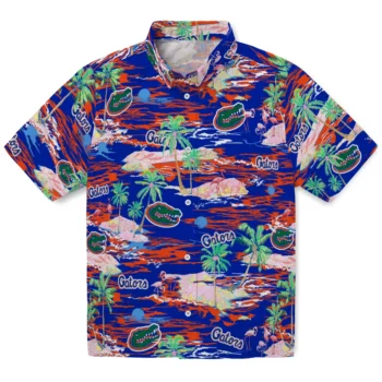 Florida Gators Hawaiian Shirt - Tropical Palms