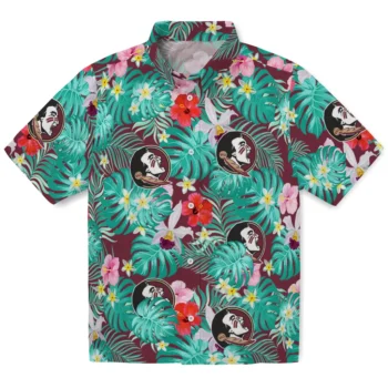 Florida State Seminoles Hawaiian Shirt Custom Hibiscus Blossoms Garnet Best Selling