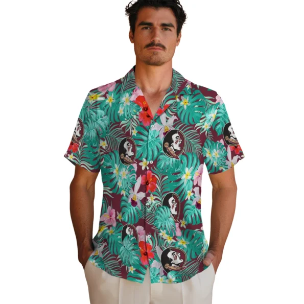 Florida State Seminoles Hawaiian Shirt Custom Hibiscus Blossoms Garnet Fashion Forward