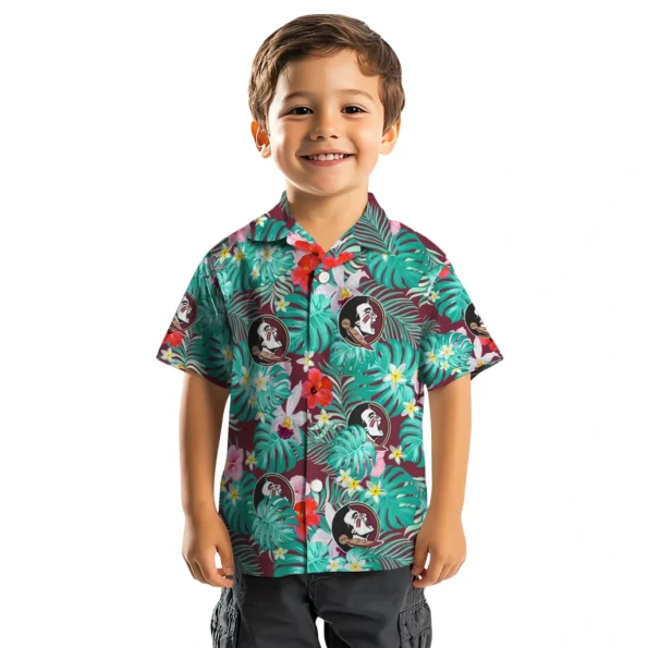 Florida State Seminoles Hawaiian Shirt Custom Hibiscus Blossoms Garnet Top Rated