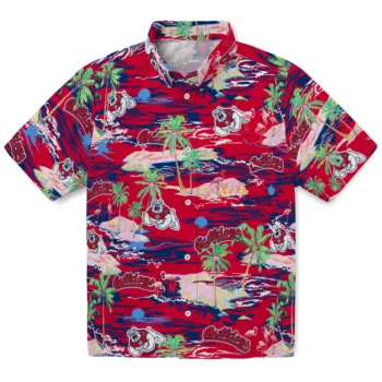 Fresno State Bulldogs Hawaiian Shirt - Tropical Palms