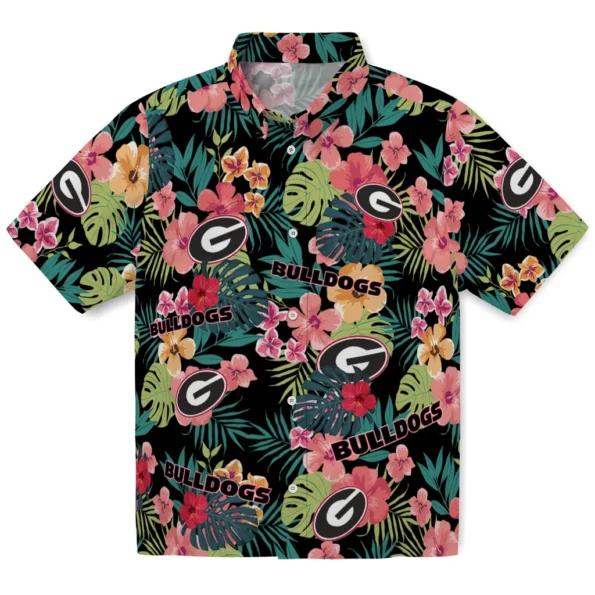 Georgia Bulldogs Hawaiian Shirt Custom Hibiscus Paradise Best Selling Georgia Bulldogs Hawaiian Shirt Custom Hibiscus Paradise Best Selling