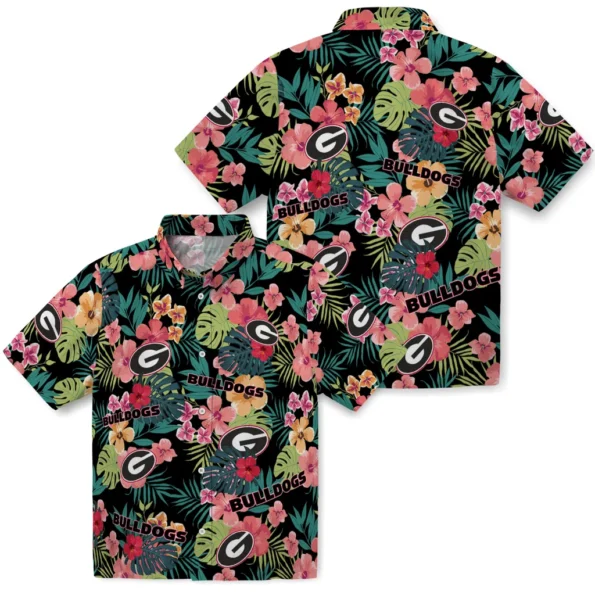 Georgia Bulldogs Hawaiian Shirt Custom Hibiscus Paradise High Quality Georgia Bulldogs Hawaiian Shirt Custom Hibiscus Paradise High Quality