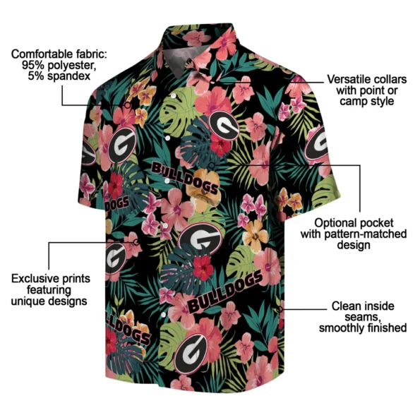 Georgia Bulldogs Hawaiian Shirt Custom Hibiscus Paradise New Arrival Georgia Bulldogs Hawaiian Shirt Custom Hibiscus Paradise New Arrival