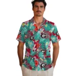 Georgia Bulldogs Hawaiian Shirt Customized Hibiscus Blossoms Red Best Selling