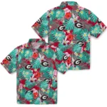 Georgia Bulldogs Hawaiian Shirt Customized Hibiscus Blossoms Red Best Selling