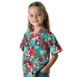 Georgia Bulldogs Hawaiian Shirt Customized Hibiscus Blossoms Red Best Selling