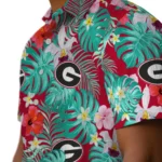 Georgia Bulldogs Hawaiian Shirt Customized Hibiscus Blossoms Red Best Selling