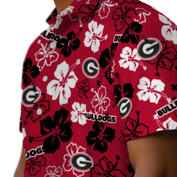 georgia-bulldogs-hawaiian-shirt-hibiscus-flower-design-trendy.webp