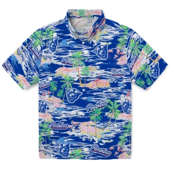 Georgia State Panthers Hawaiian Shirt - Tropical Palms