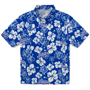 Georgia State Panthers Hawaiian Shirt - Tropical Floral Pattern