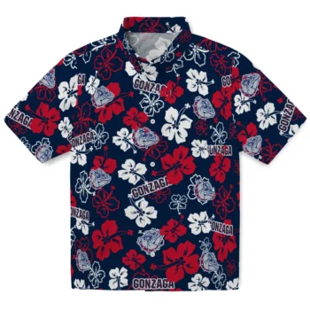 Gonzaga Bulldogs Hawaiian Shirt - Tropical Floral Pattern