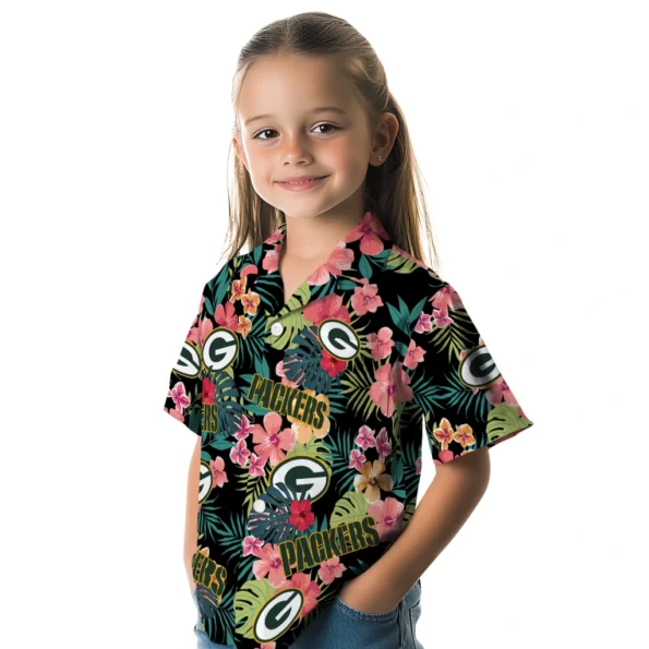 Green Bay Packers Hawaiian Shirt Custom Hibiscus Paradise Premium Grade