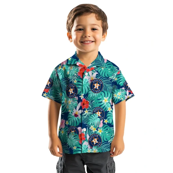 Houston Astros Hawaiian Shirt Personalized Hibiscus Blossoms Blue Top Rated