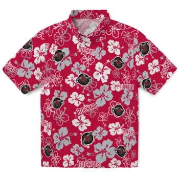 Houston Rockets Hawaiian Shirt - Tropical Floral Pattern