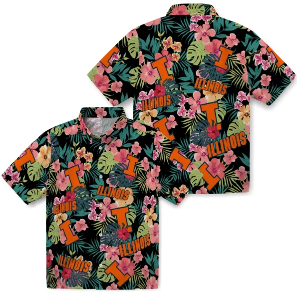 Illinois Fighting Illini Hawaiian Shirt Customized Hibiscus Paradise High Quality Illinois Fighting Illini Hawaiian Shirt Customized Hibiscus Paradise High Quality