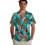 Illinois Fighting Illini Hawaiian Shirt Personalized Hibiscus Blossoms Blue Best Selling