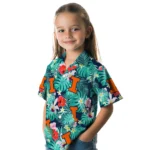 Illinois Fighting Illini Hawaiian Shirt Personalized Hibiscus Blossoms Blue Best Selling